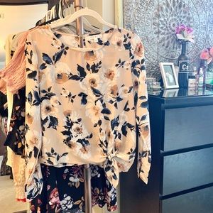 Long Sleeve Floral Blouse